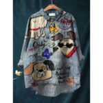 Womens European And American-style Retro Digital-print Animal Shirt - Image 9
