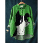Womens European And American-style Retro Digital-print Animal Shirt - Image 7