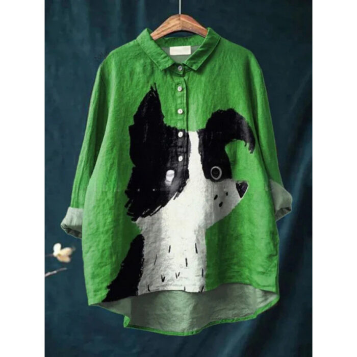 Womens European And American-style Retro Digital-print Animal Shirt - Image 7
