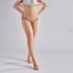 3 Pairs Plus Size Womens Sheer Tights 20D High Waist Control Top Pantyhose With Reinforced Toes - Image 2