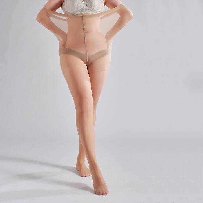 3 Pairs Plus Size Womens Sheer Tights 20D High Waist Control Top Pantyhose With Reinforced Toes - Image 2