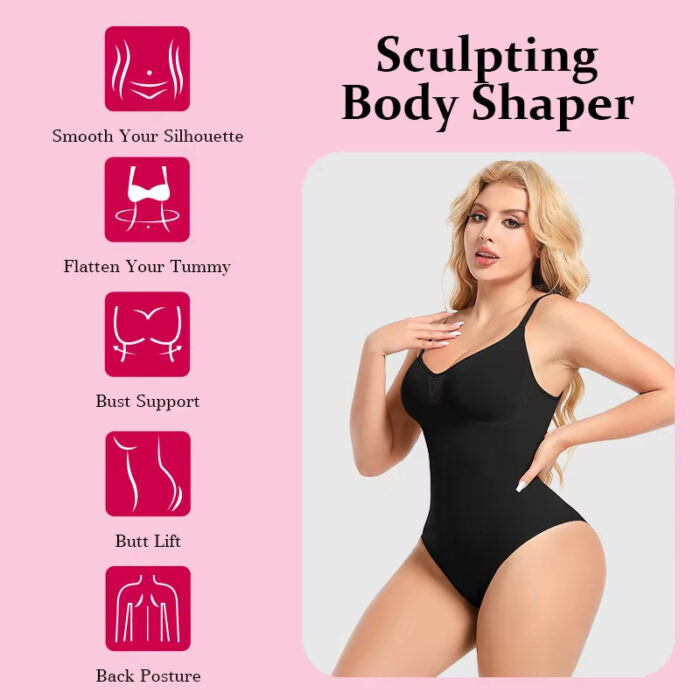 Dropship Seamless Boyshorts Shapewear Slimming Fajas Bodysuit Plus Size Faha Sculpt Body Shaper For Women Seamless Shapewear - Image 3