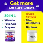 Dog Multivitamin Chewable With Glucosamine 20 In 1 Dog Vitamins And Supplements Senior & Puppy Multivitamin For Dogs Pet Joint Support Health Immunity Mobility Gut Skin 120 Chews - Image 2