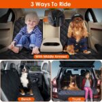 1Pc Dog Car Seat Cover Waterproof Scratchproof Pet Car Rear Protector Mat Pet Back Seat Cover With Dog Seat Belt For Car Truck SUV - Image 7
