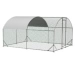 Large Chicken Coop Metal Chicken Run With Waterproof And Anti-UV Cover, Dome Shaped Walk-in Fence Cage Hen House For Outdoor And Yard Farm Use, 1 Tube Diameter, 9.84 X 13.12 X 6.56 - Image 4