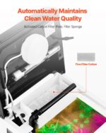 2 Gallon Fish Tank Aquarium LED Smart Square Clear Glass 7 Color Self Cleaning - Image 3