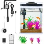 2 Gallon Fish Tank Aquarium LED Smart Square Clear Glass 7 Color Self Cleaning - Image 4