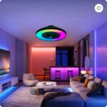 23 Inch Black Ceiling Fan Light With LED RGB   Dimmable & Color Changing, APP & Remote Control, Modern Smart Ceiling Fan For Living Room, Bedroom, And Dining Room  Silent 6-Speed Reversible DC Motor - Image 5