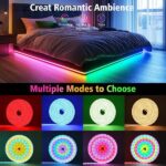 RGB Neon LED Strip Lights, 16.4Ft Led Neon Rope Lights With App Remote Control, Music Sync,Waterproof, Flexible DIY Lights Design For Bedroom, Living, Gaming Room, Party Decor - Image 5