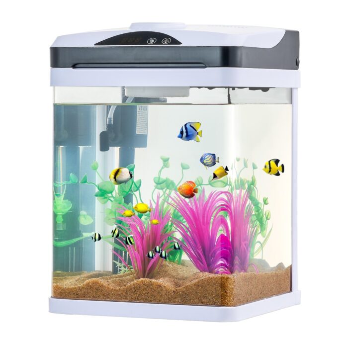 2 Gallon Fish Tank Aquarium LED Smart Square Clear Glass 7 Color Self Cleaning - Image 7