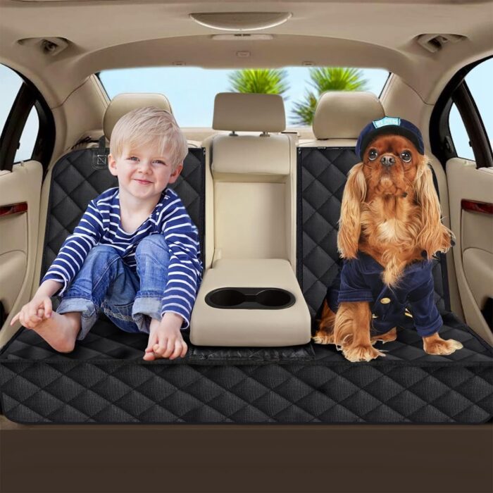 1Pc Dog Car Seat Cover Waterproof Scratchproof Pet Car Rear Protector Mat Pet Back Seat Cover With Dog Seat Belt For Car Truck SUV - Image 6