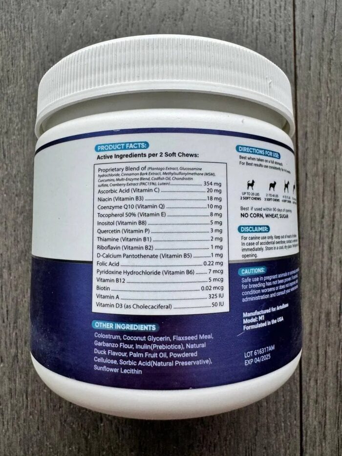 Dog Multivitamin Chewable With Glucosamine 20 In 1 Dog Vitamins And Supplements Senior & Puppy Multivitamin For Dogs Pet Joint Support Health Immunity Mobility Gut Skin 120 Chews - Image 5