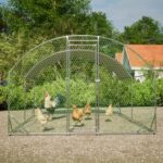 Large Chicken Coop Metal Chicken Run With Waterproof And Anti-UV Cover, Dome Shaped Walk-in Fence Cage Hen House For Outdoor And Yard Farm Use, 1 Tube Diameter, 9.84 X 13.12 X 6.56 - Image 6